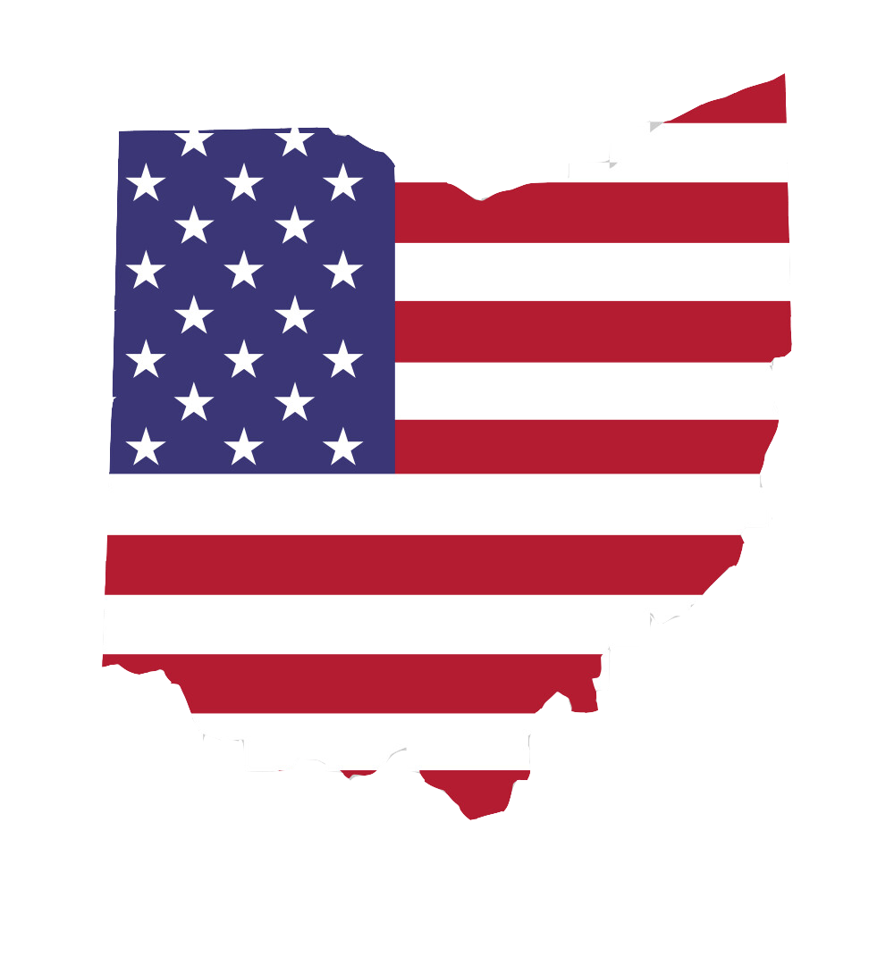 Ohio-map-in-usa-flag-flat